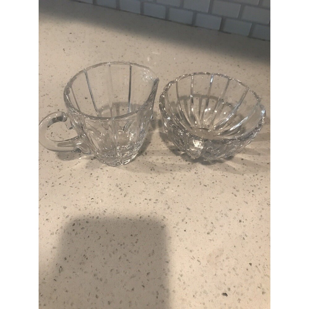 Waterford Crystal  Creamer and Open Sugar set Signed